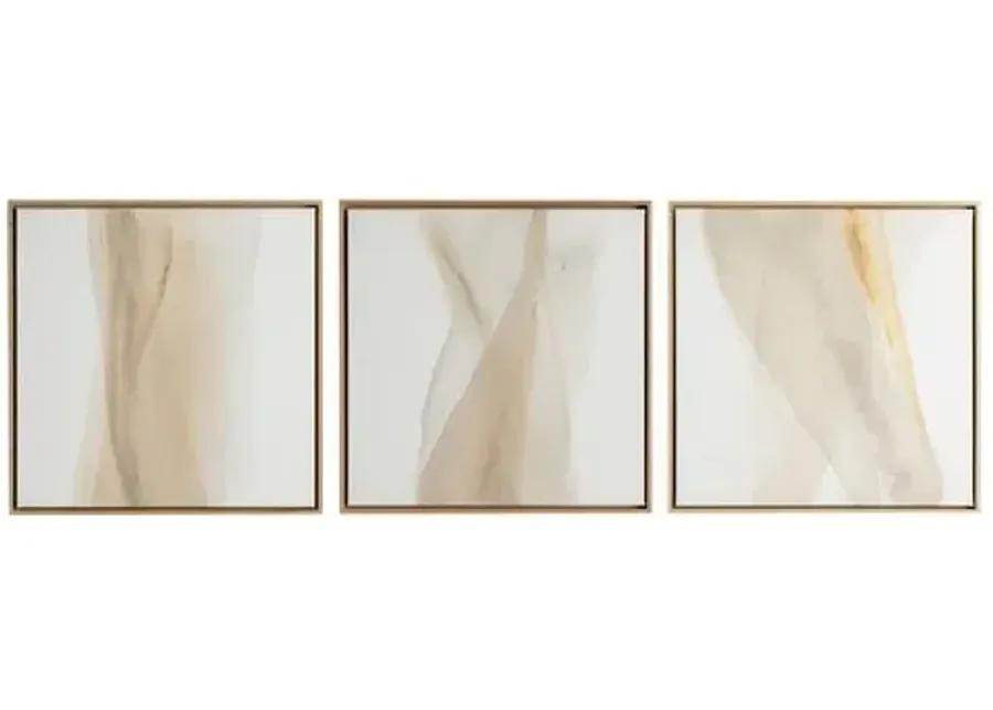 Jess Engle - Wash Triptych - Beige