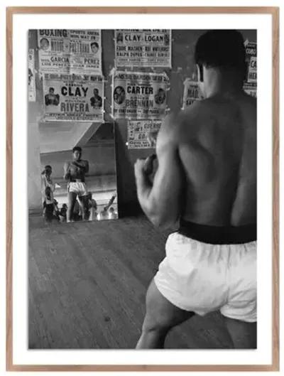 Cassius Clay Watching Himself In A Mirror - Getty Images - Brown