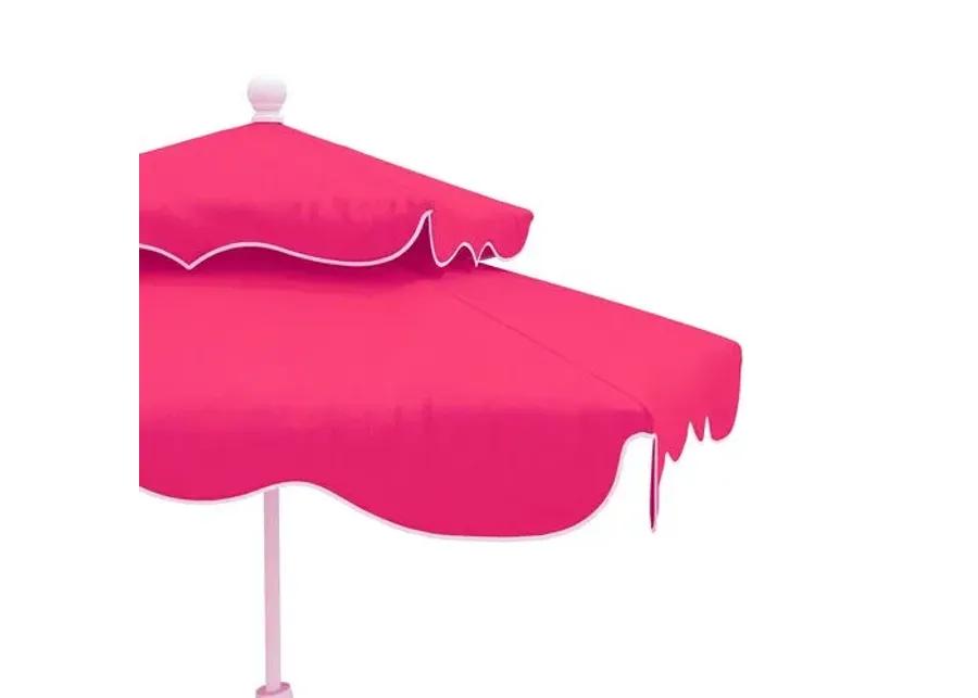 Ripple Two Tier Square Patio Umbrella - Pink