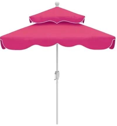 Ripple Two Tier Square Patio Umbrella - Pink