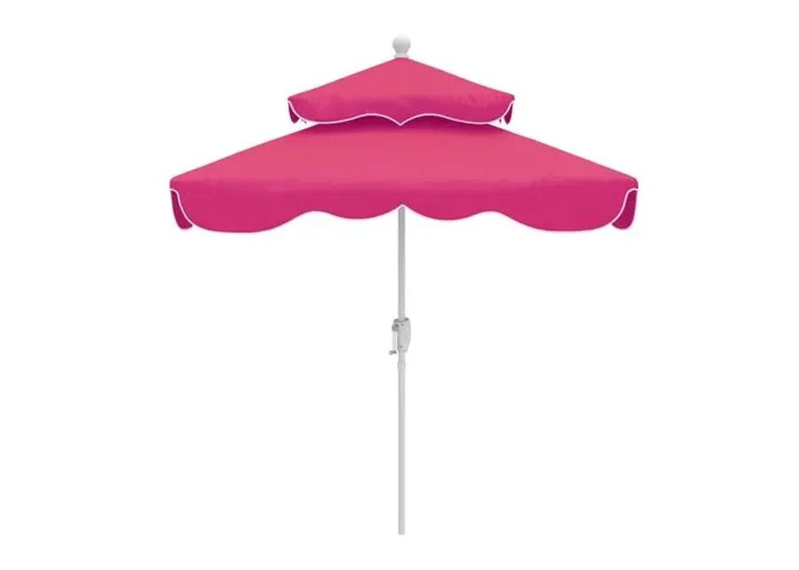 Ripple Two Tier Square Patio Umbrella - Pink