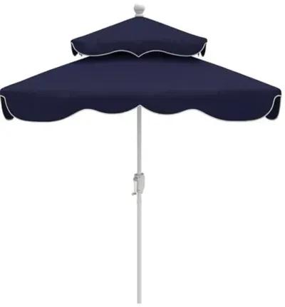 Ripple Two Tier Square Patio Umbrella - Blue