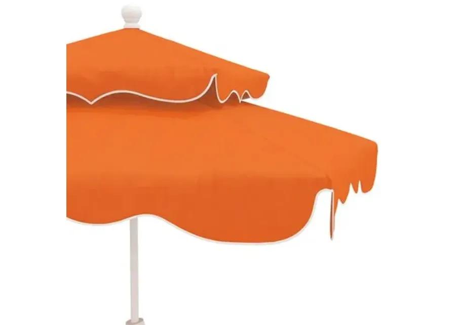 Ripple Two Tier Square Patio Umbrella - Orange