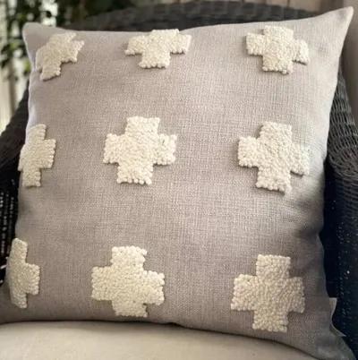 Cotton Tree - Punch Needle Naturals Pillow - Beige 20" - Powered by People