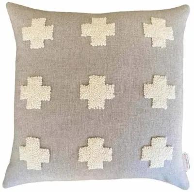 Cotton Tree - Punch Needle Naturals Pillow - Beige 20" - Powered by People