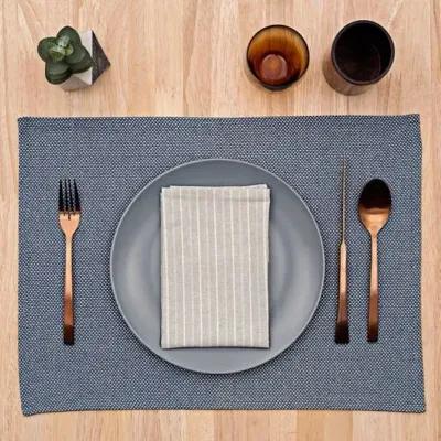 Meema - Set of 4 Rustic Placemats - Powered by People - Blue