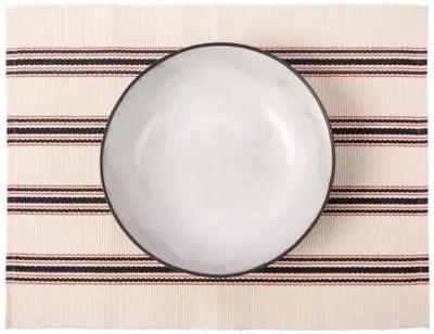 Siafu Home - Set of 4 Mistari Striped Placemats - White - Powered by People