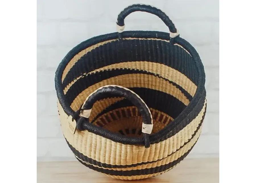 Big Blue Moma - Bolga Baskets - Powered by People - Black