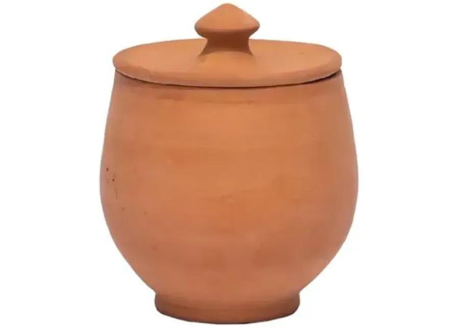 Alcantara Frederic - Artisanal Terracotta Pot with Lid - Powered by People - Brown