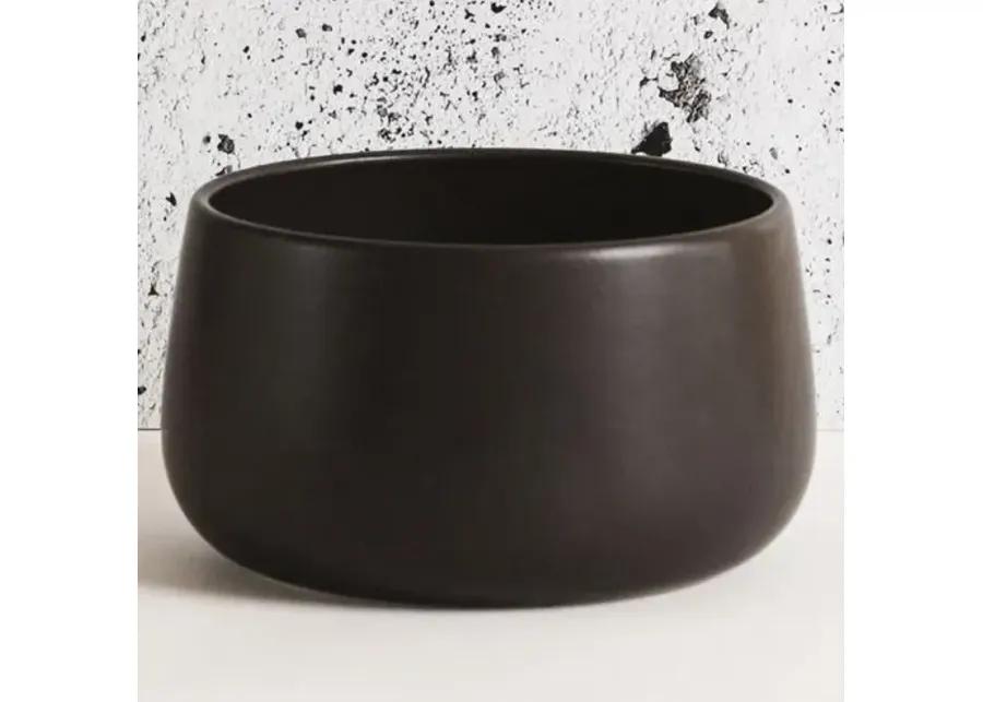 Gharyan Stoneware - Stoneware Serving Bowl - Powered by People - Black