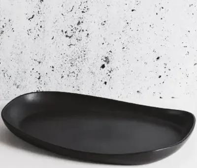 Gharyan Stoneware - Stoneware Long Serving Platter - Powered by People - Black