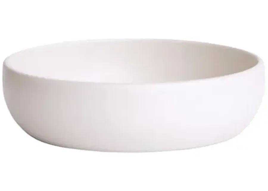 Gharyan Stoneware - Shallow Stoneware Serving Bowl - Powered by People - White