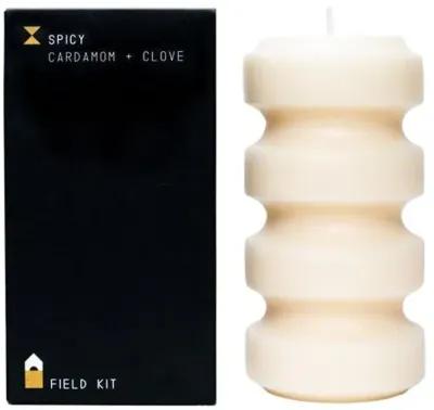 Field Kit - Spicy Pillar Candle - Powered by People - White