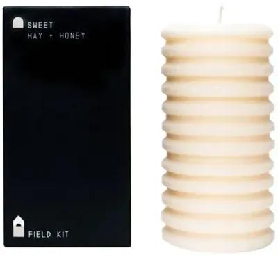 Field Kit - Sweet Pillar Candle - Powered by People - White