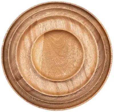 Chechen Wood Design - Rosa Morada Wooden Base Platter - Powered by People - Brown