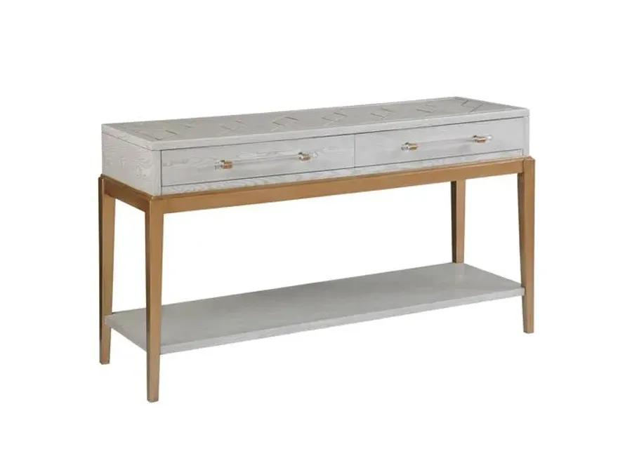 Alden Console Table - Graphite Gray/Gold