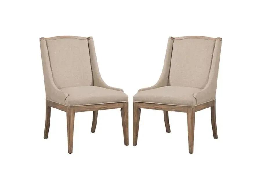 Set of 2 Carlisle Parsons Dining Chairs - Beige