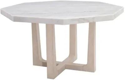 Holden Marble Dining Table - White/Sun Bleached Ash