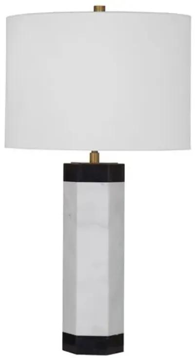 Duncan Marble Table Lamp - Black/White