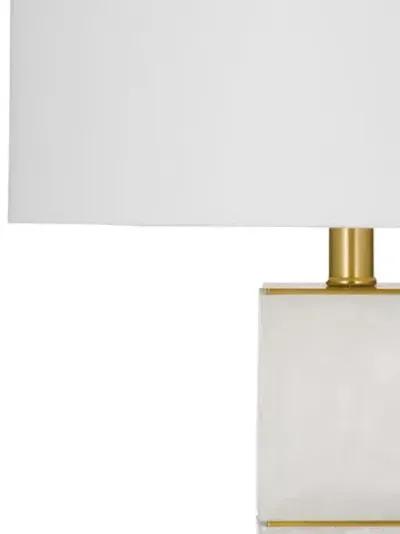 Chester Alabaster Table Lamp - White/Brass