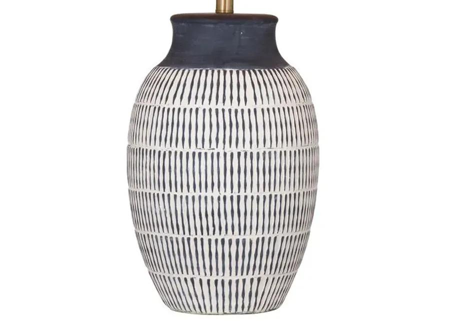 Belford Table Lamp - Blue/White