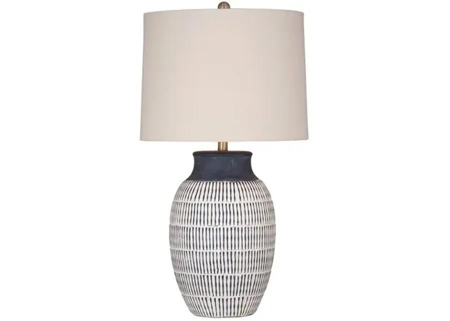 Belford Table Lamp - Blue/White