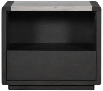 Aiden One Drawer Nightstand - Dark Cinder