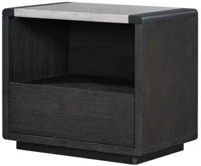 Aiden One Drawer Nightstand - Dark Cinder