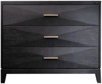 Sebastian Three Drawer Nightstand - Onyx Oak