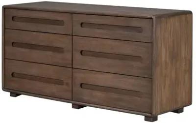 Benjamin 6-Drawer Dresser - Modern Mocha - Brown