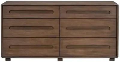 Benjamin 6-Drawer Dresser - Modern Mocha - Brown