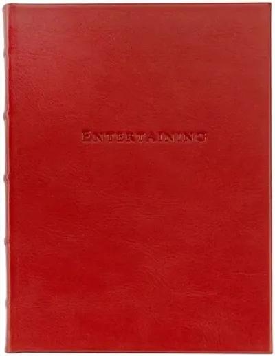 Leather Entertaining Book - Red