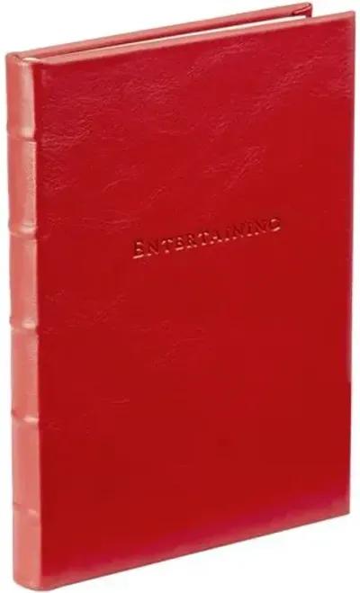 Leather Entertaining Book - Red