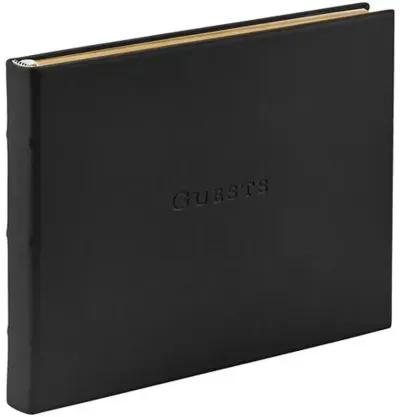 Leather Guest Book - Black