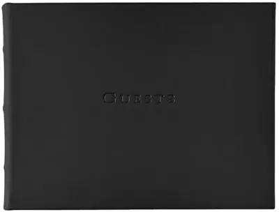 Leather Guest Book - Black