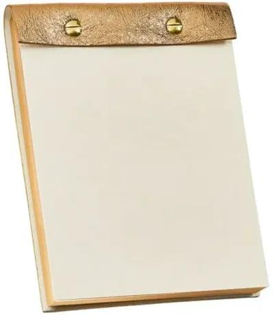 Leather Notepad - Gold