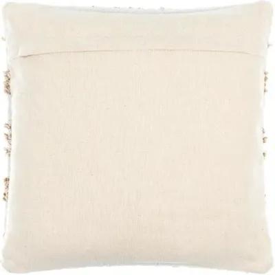 Boculette 18x18 Pillow - Off-White/Camel