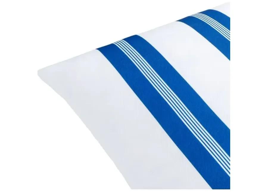 Classic Stripe Indoor/Outdoor Pillow - White/Blue