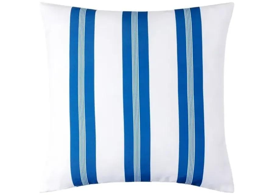 Classic Stripe Indoor/Outdoor Pillow - White/Blue