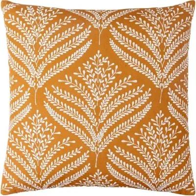 Eliana Embroidered Leaf Pillow