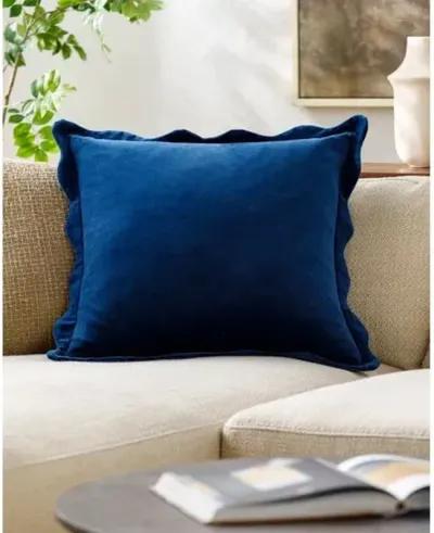 Elfie Scallop Trim Velvet Pillow