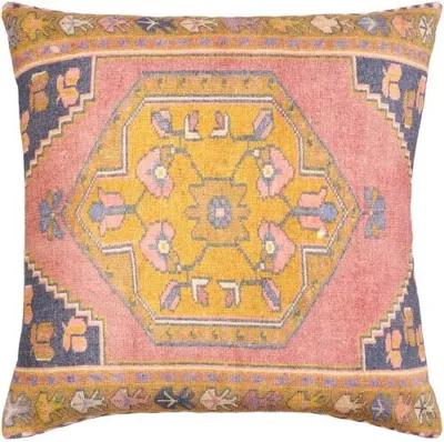 Brea Indoor/Outdoor Pillow - Dusty Pink/Amber