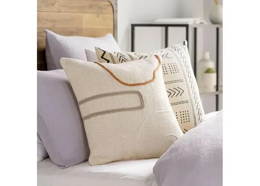 Philip Pillow - Cream/Gray/Burnt Orange