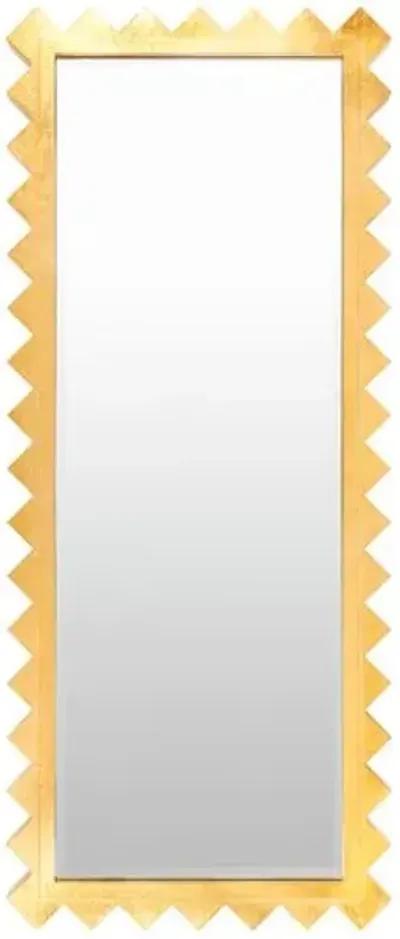 Hailey Deco Floor Mirror - Gold