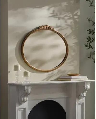 Ivy Oval Accent Mirror - Gold