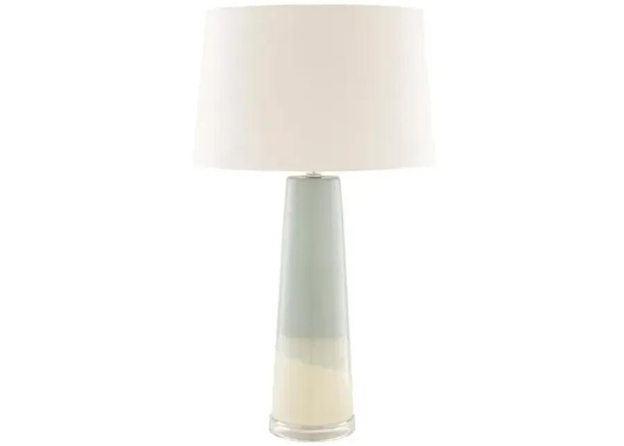 Linda Table Lamp - Pale Blue/Cream