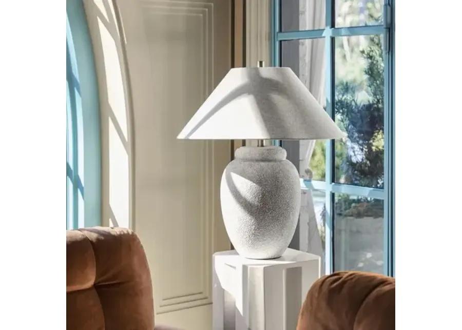 Anna Table Lamp - White Glaze