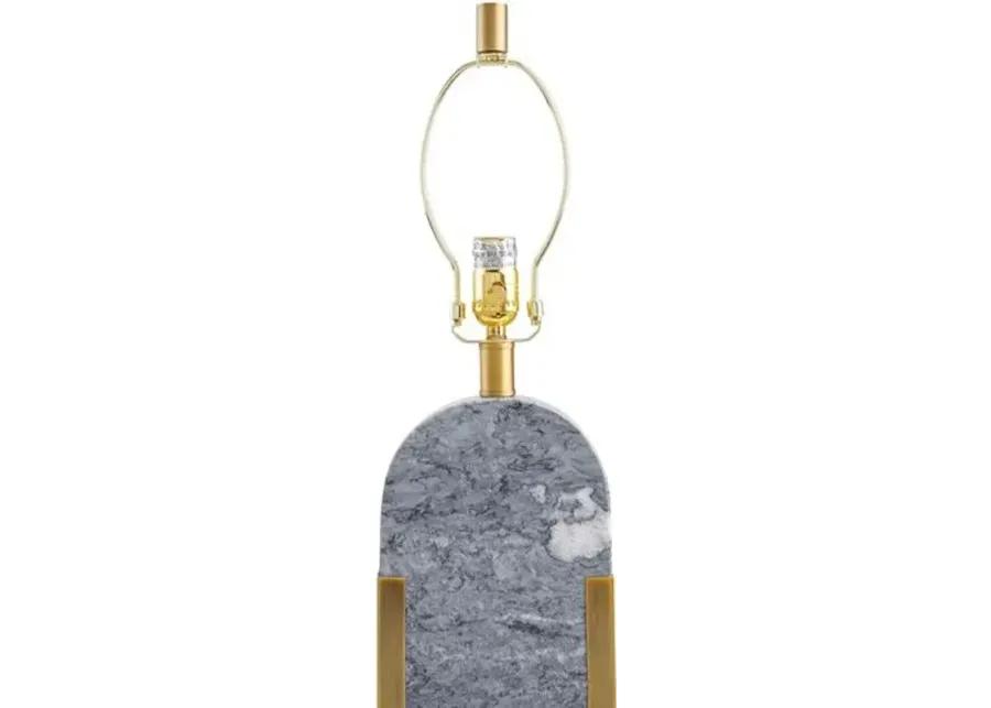 Pixie Marble Table Lamp - Gray/Gold