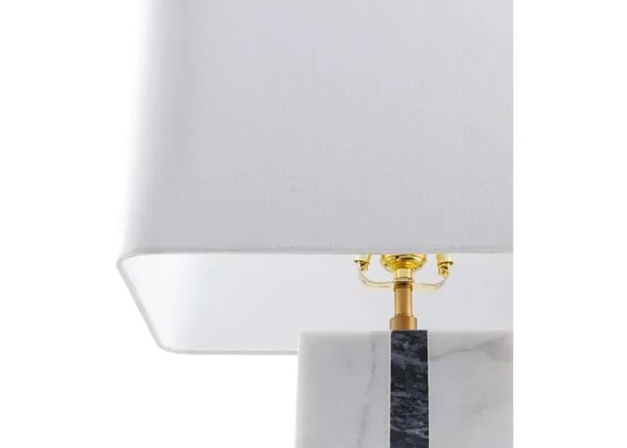 Tenley Marble Table Lamp - Gray/White