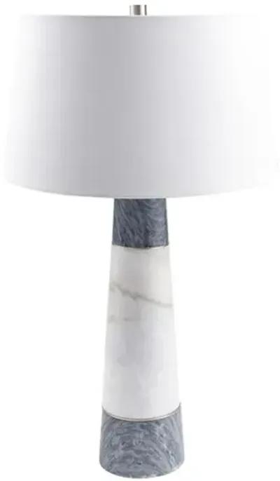 Aspen Marble Table Lamp - Gray/White